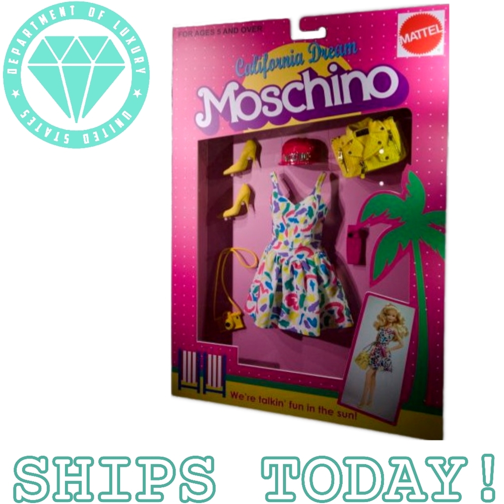 80s MOSCHINO "California Dream" Barbie Jacquard Skirt Barbiecore Memphis Print